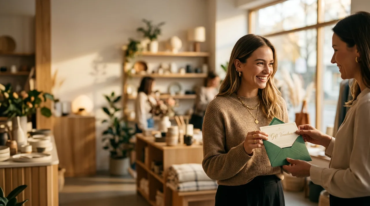 Gift cards for boutiques and concept stores.